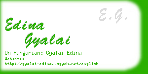 edina gyalai business card